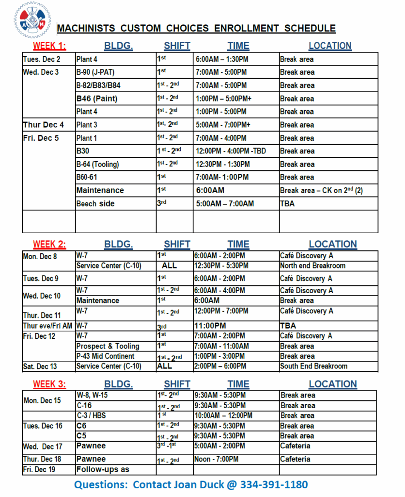 EBS_2025 Textron Enrollment Schedule