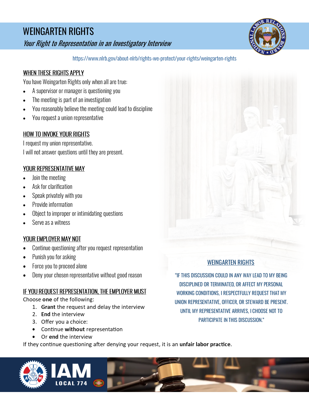 April 2026 Theme – Weingarten Rights – IAM Local 774