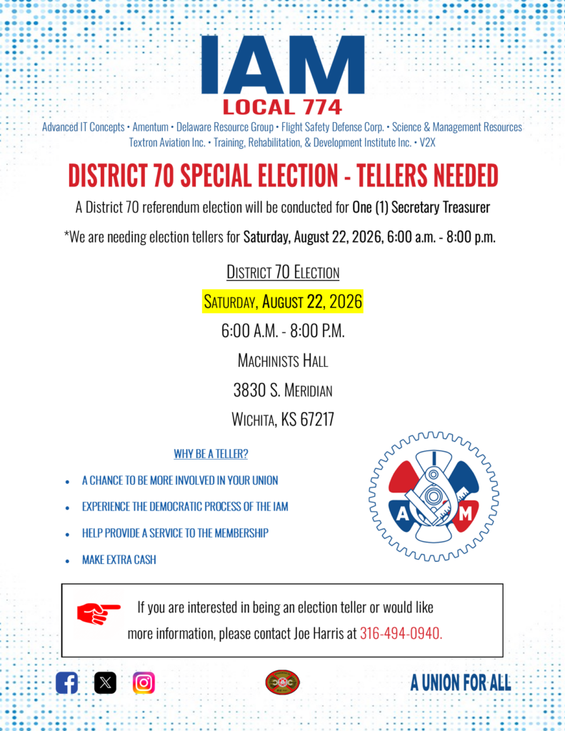 Tellers Needed August D70 ST Election 2026 (FINAL)